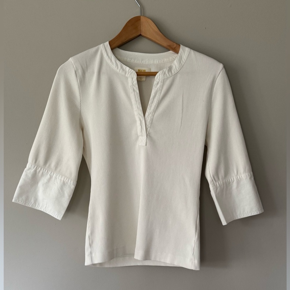 Anthropologie Maeve top shirt size S white
